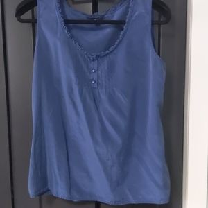 Lands End sleeveless genuine silk cotton top
